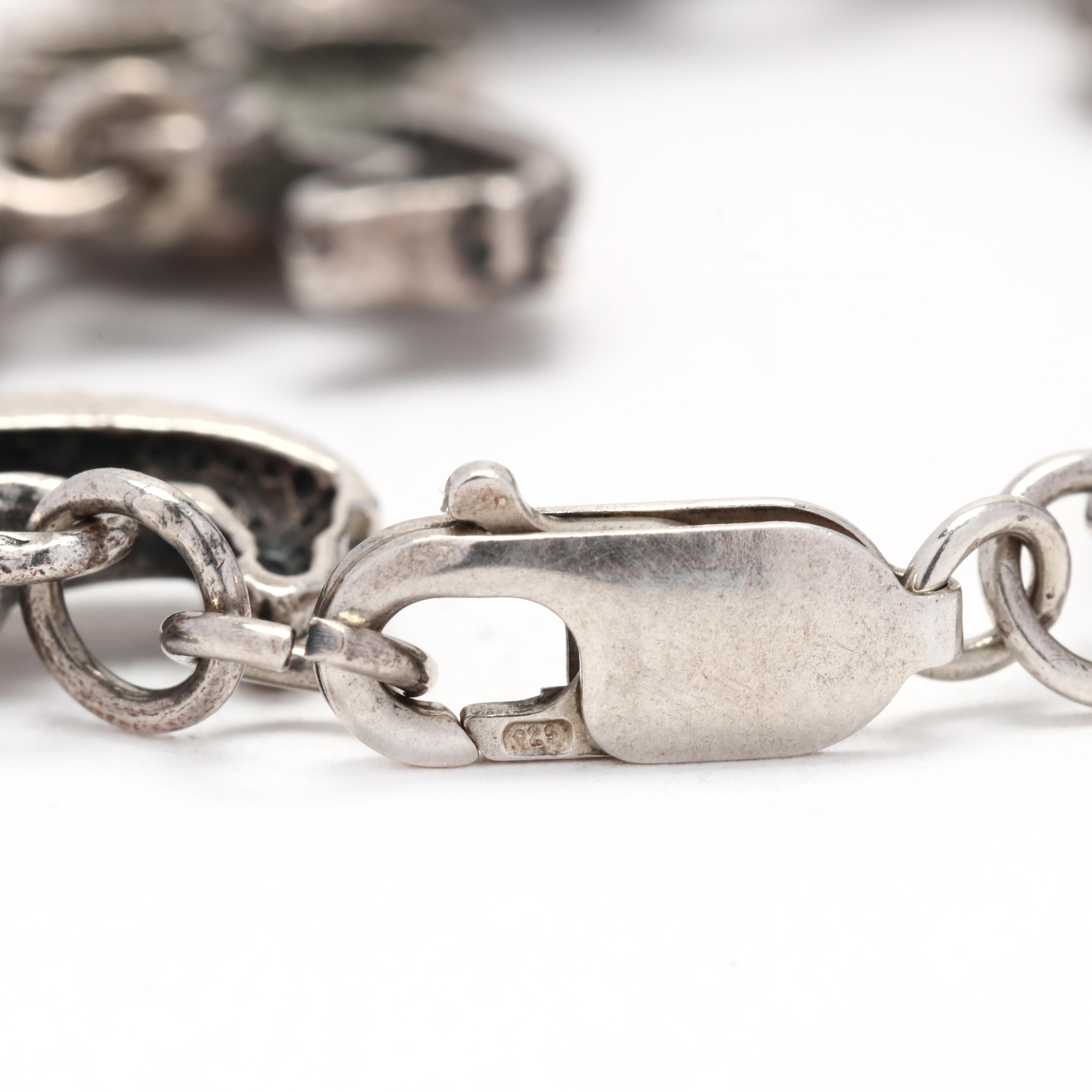 Running Horse Armband, Sterlingsilber, Länge 8 Zoll für Damen oder Herren