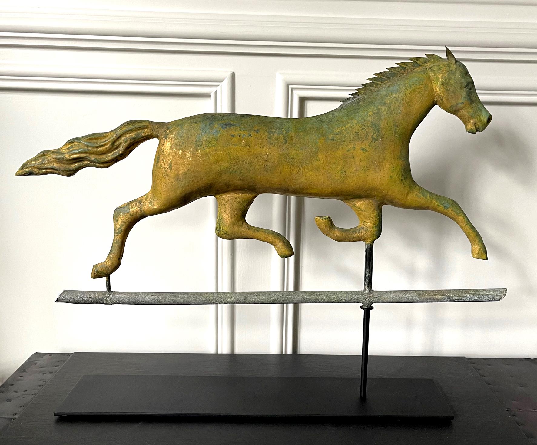 Running Horse Weathervane on Display Stand For Sale 3