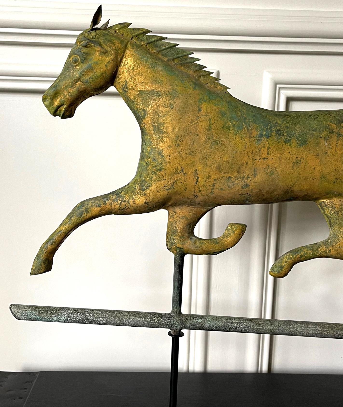 Classique américain Girouette en forme de cheval sur Stand en vente