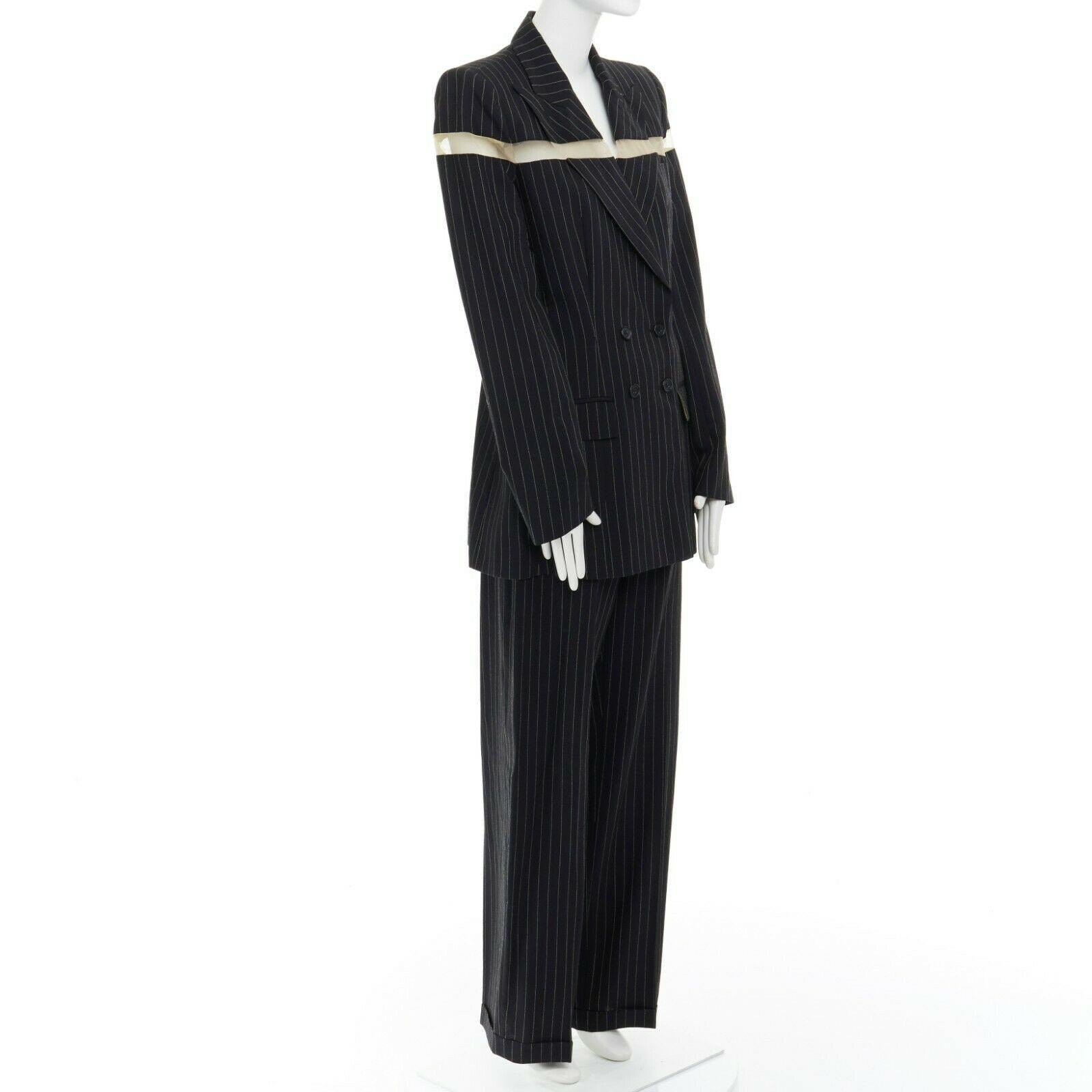 runway ALEXANDER MCQUEEN SS1998 vintage deconstructed jacket pant suit IT46 L In Excellent Condition In Hong Kong, NT