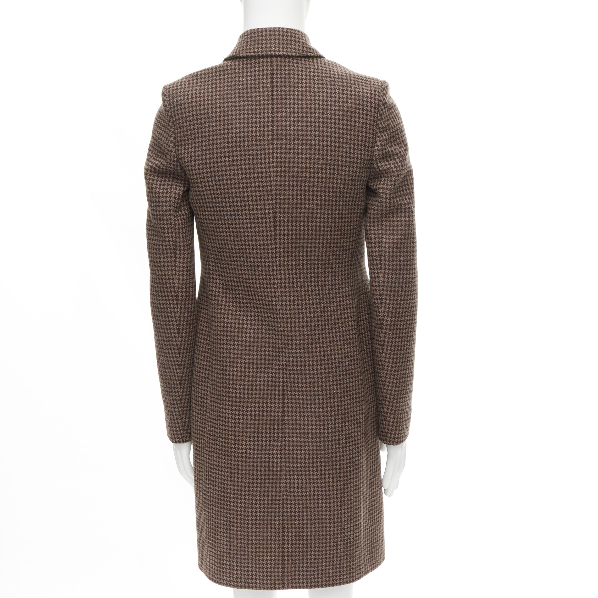 runway BALENCAIGA Demna 2019 Runway Hourglass brown check tweed coat IT44 XS In New Condition In Hong Kong, NT