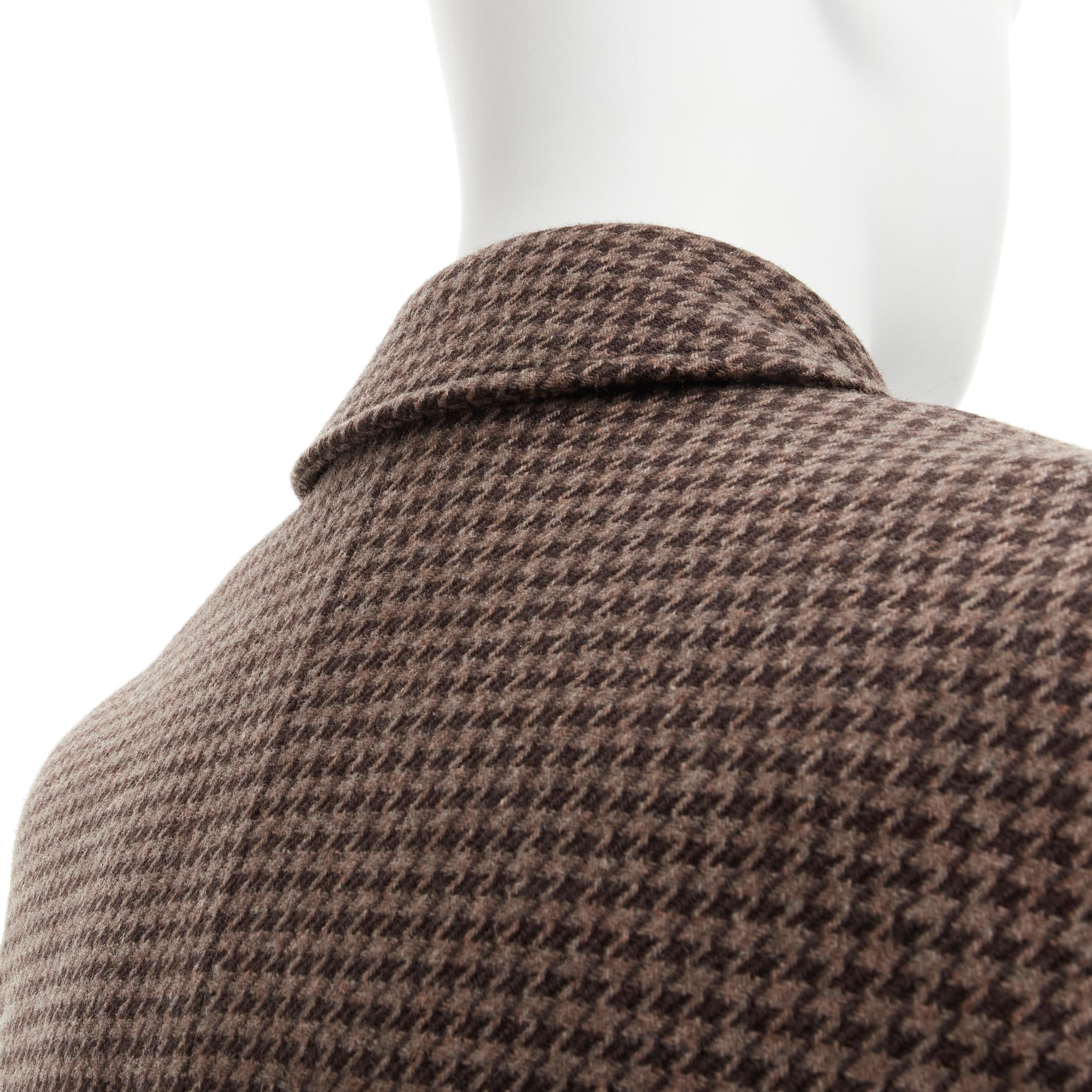 runway BALENCAIGA Demna 2019 Runway Hourglass brown check tweed coat IT44 XS 2