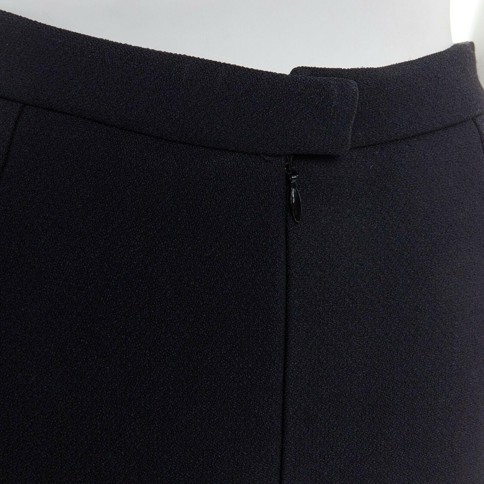 runway BALENCIAGA GHESQUIERE AW11 black faux leather panel skirt FR36 US4 UK8 S 3