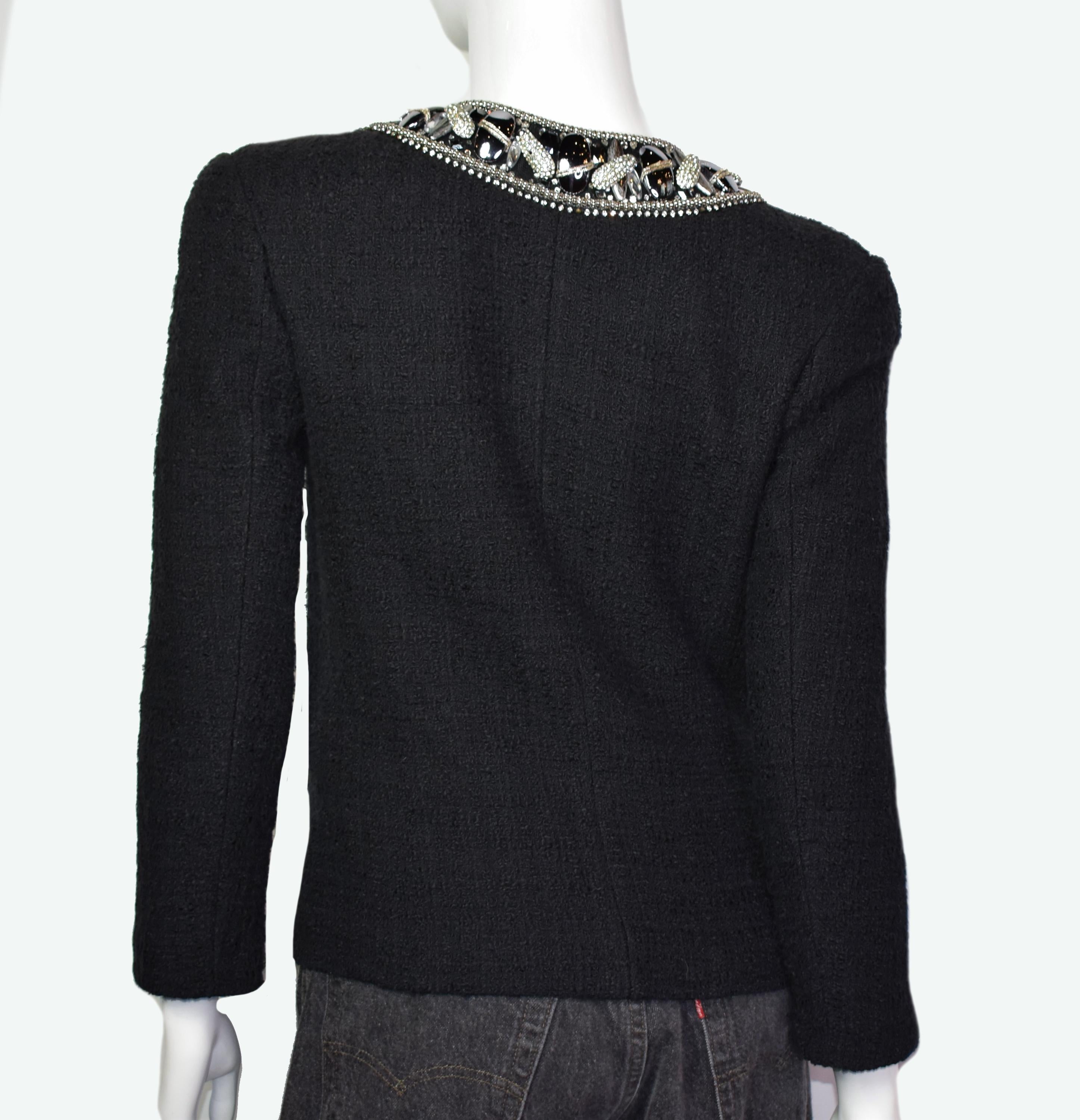 Runway Balmain Crystals And Faux Pearls Embellished Jacket, 2009 Spring RTW  In Good Condition For Sale In New York, NY