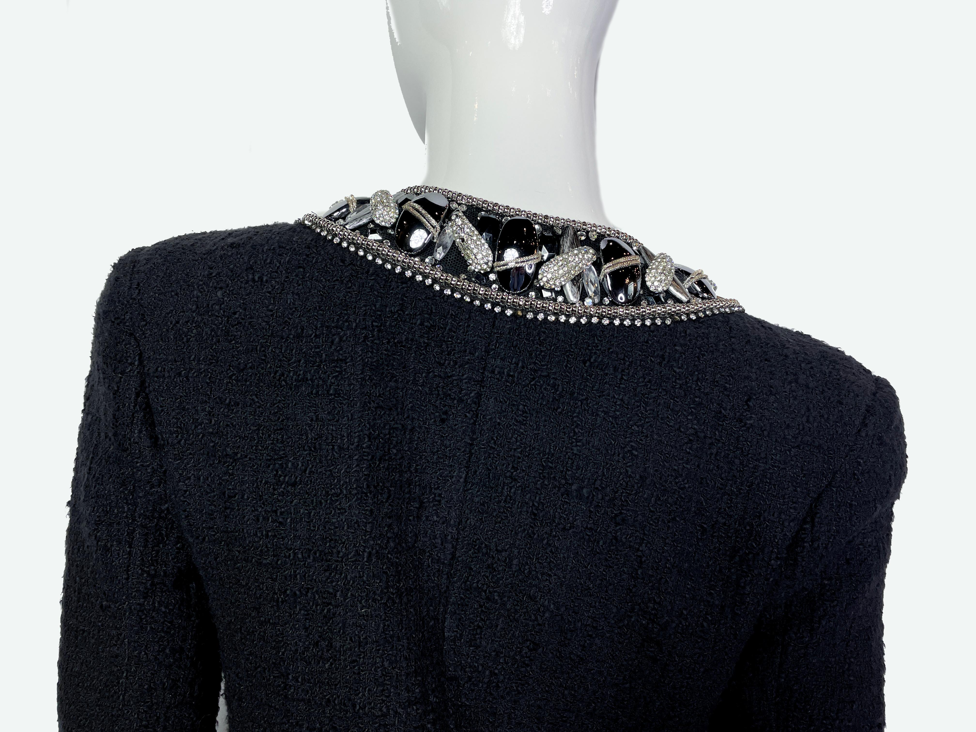 Veste embellie de cristaux et de fausses perles Balmain, printemps 2009  en vente 2