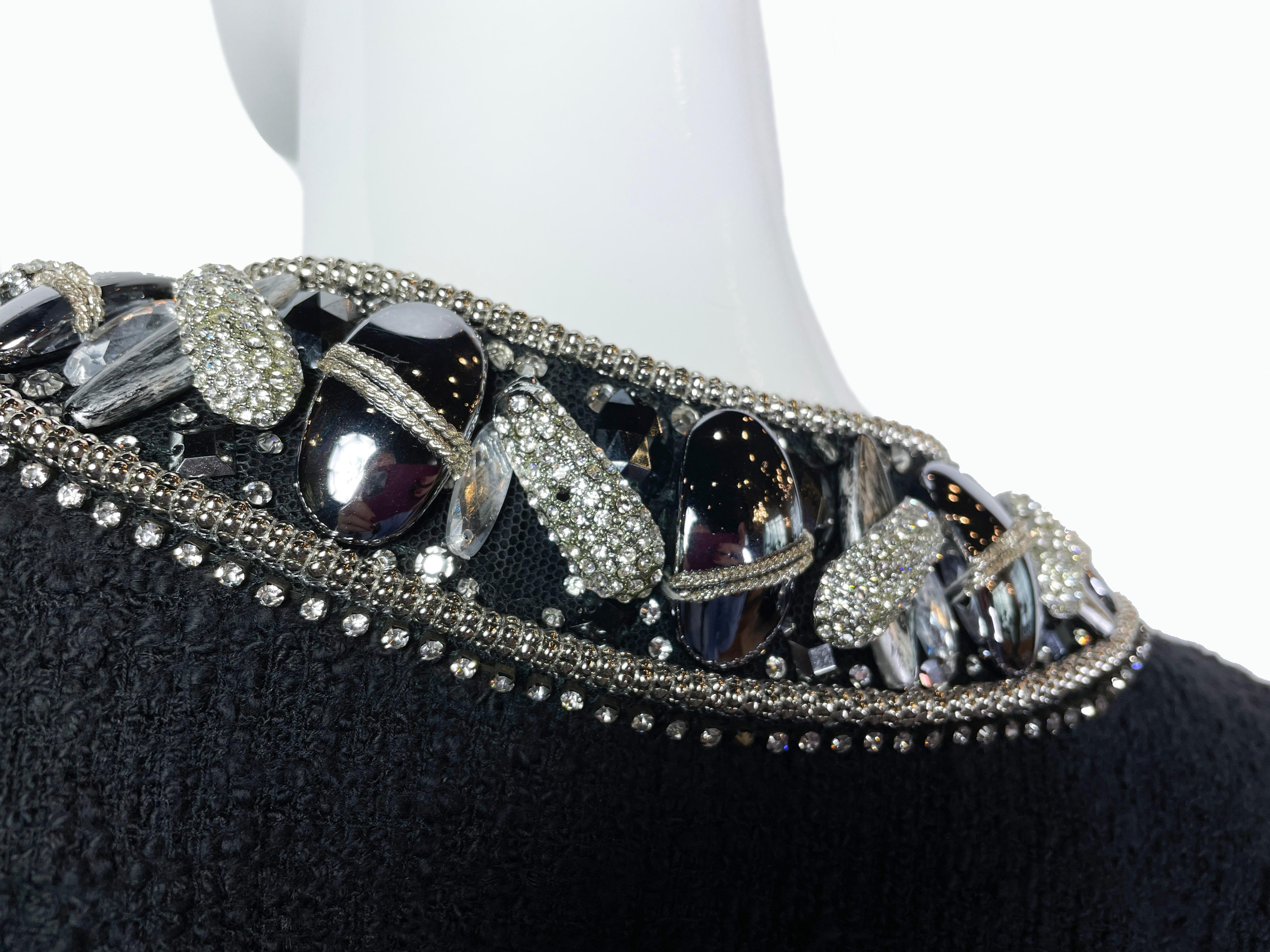 Veste embellie de cristaux et de fausses perles Balmain, printemps 2009  en vente 3