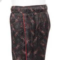 runway BOTTEGA VENETA 100% silk black white red speckle print pajama pants IT48