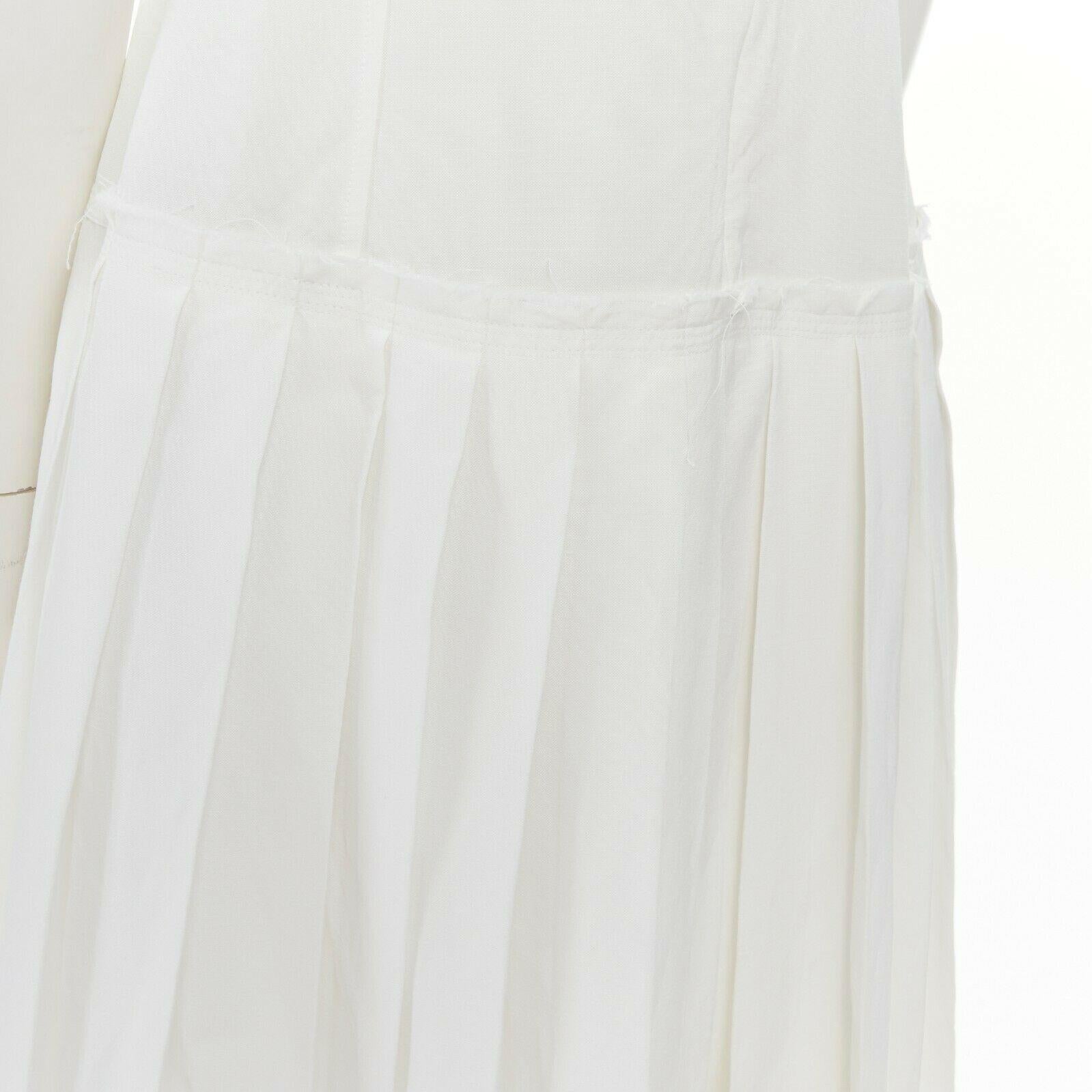 runway CELINE PHOEBE PHILO SS17 Yves Klein body print white frayed dress FR36 S 3