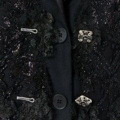 runway CHANEL AW11 trompe l'oeil lace little tuxedo blazer black jacket FR44