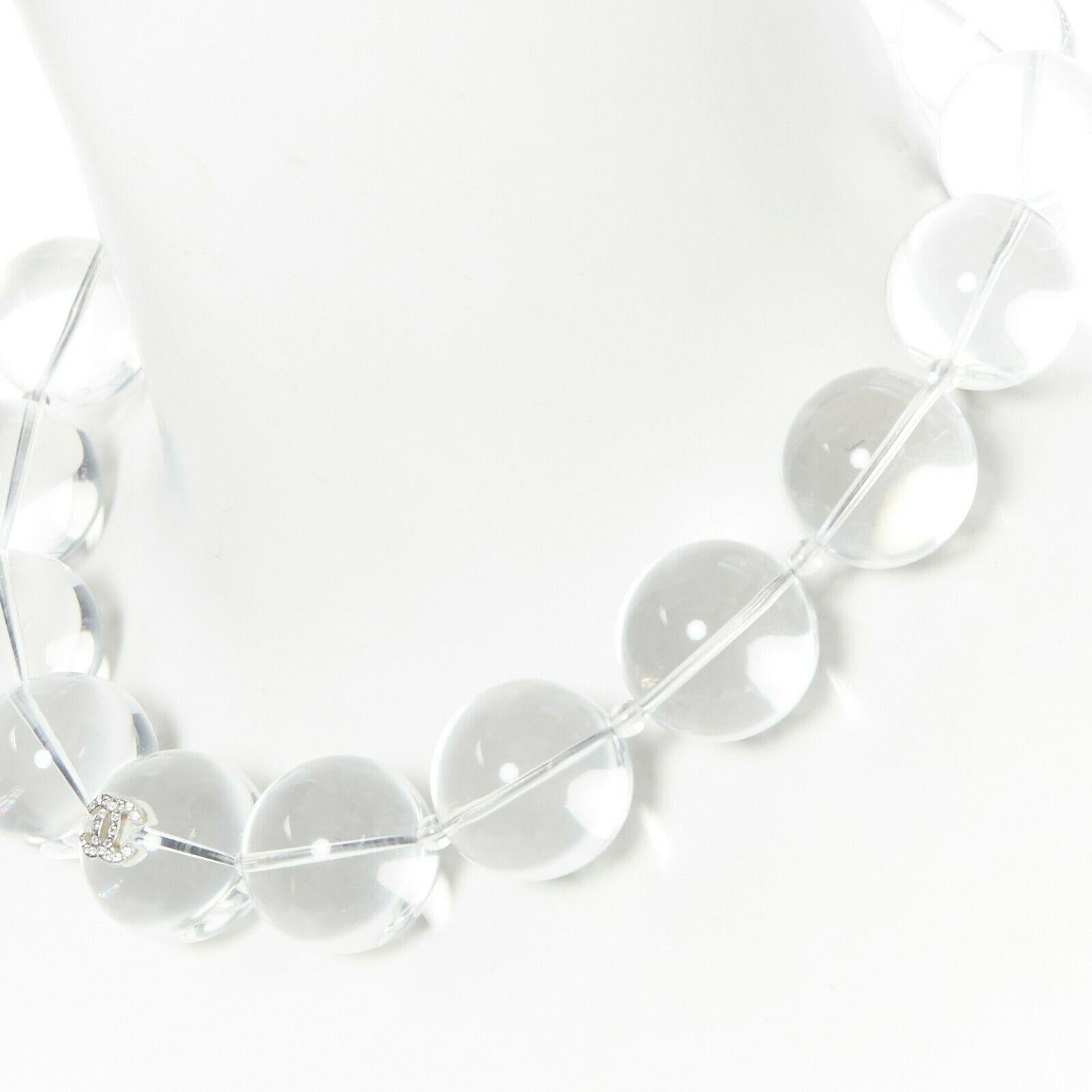 clear ball necklace