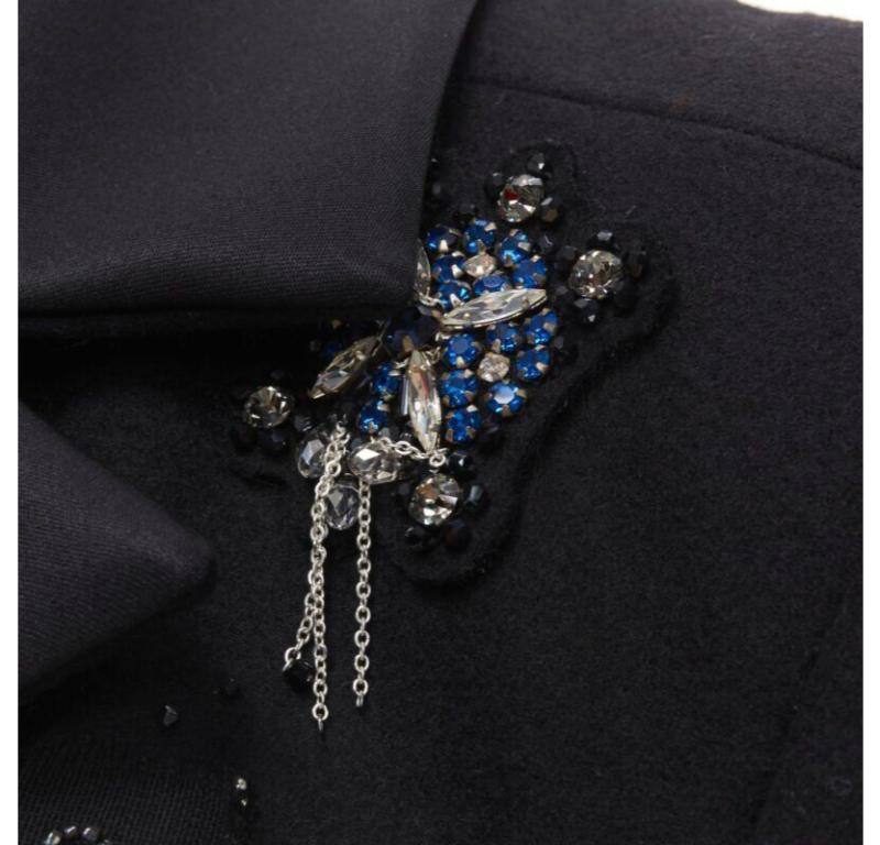 Runway Chanel Paris London Metier D'art Lesage Cappotto Punk in cashmere FR40 in vendita 5