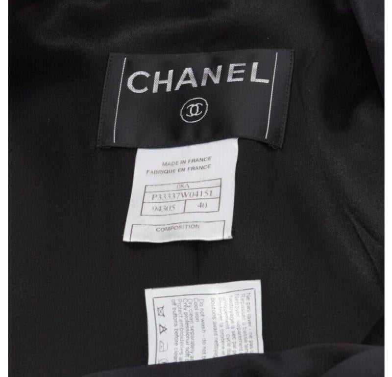 Runway Chanel Paris London Metier D'art Lesage Cappotto Punk in cashmere FR40 in vendita 6