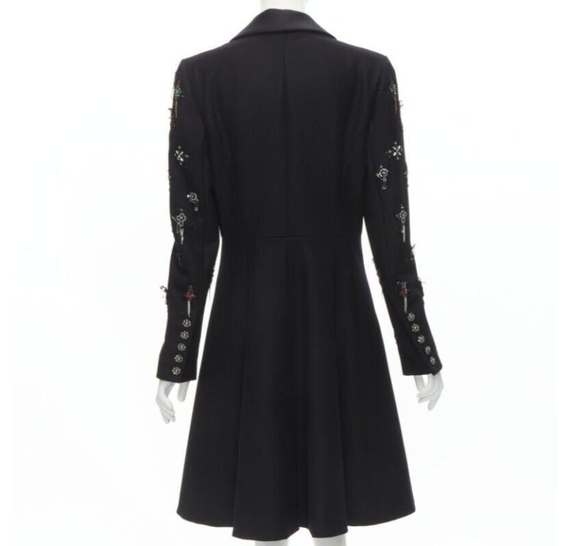 Donna Runway Chanel Paris London Metier D'art Lesage Cappotto Punk in cashmere FR40 in vendita