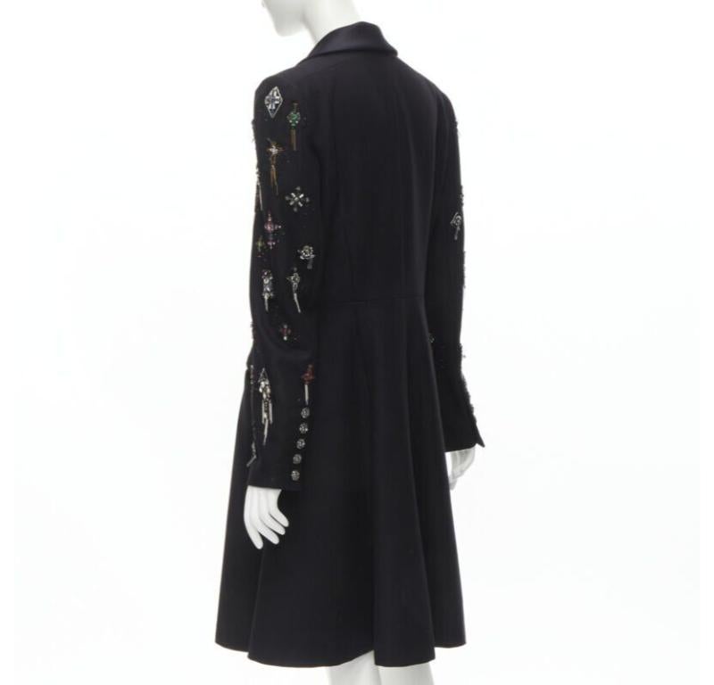 Runway Chanel Paris London Metier D'art Lesage Cappotto Punk in cashmere FR40 in vendita 1