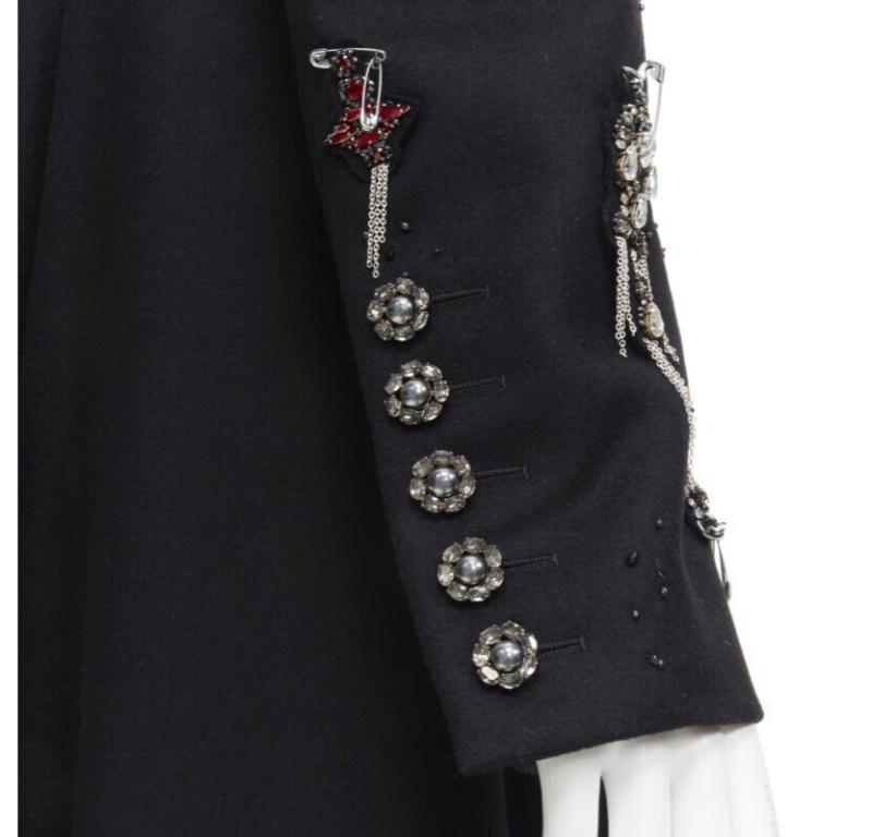 Runway Chanel Paris London Metier D'art Lesage Cappotto Punk in cashmere FR40 in vendita 2