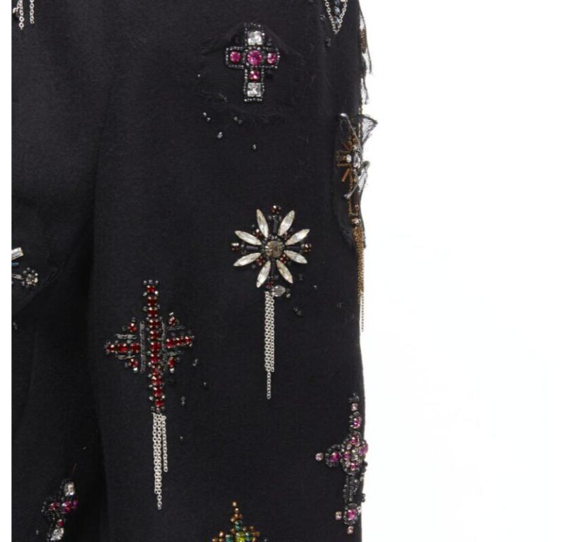 Runway Chanel Paris London Metier D'art Lesage Cappotto Punk in cashmere FR40 in vendita 4