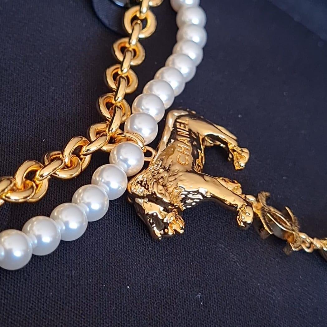 Chanel Runway Pearl Chain Necklace - 10 For Sale on 1stDibs