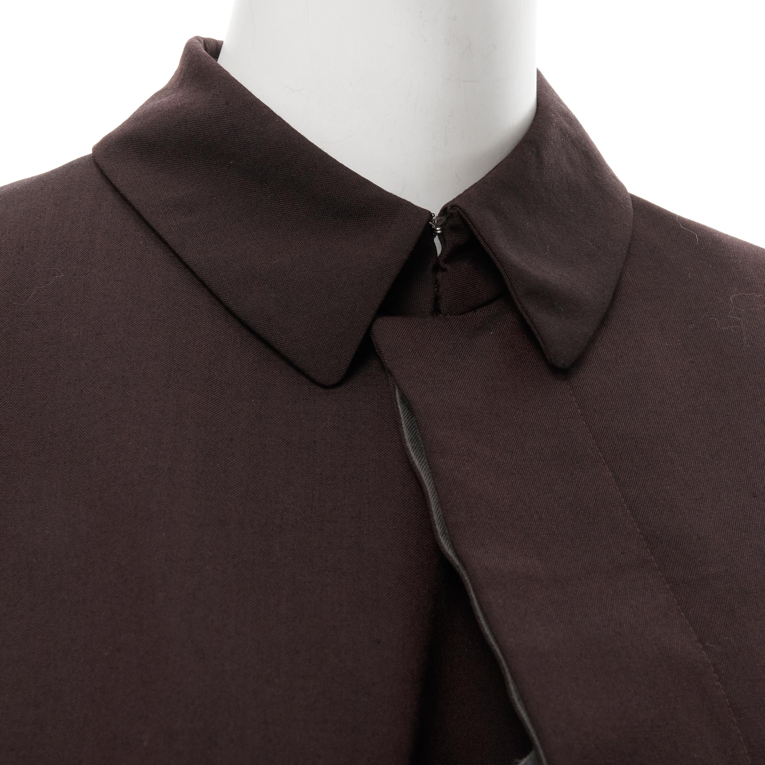 runway COMME DES GARCONS 1998 burgundy grey wool corset vest bundled blazer M For Sale 1