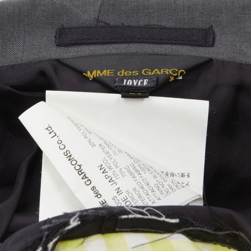 Laufsteg COMME DES GARCONS 2007 doppelreihige graue Blazerjacke mit Nadelstreifen drapiert M im Angebot 7