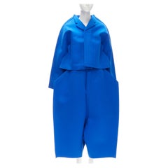 runway COMME DES GARCONS 2012 Flat Packed Doll blue wool jacket pants S