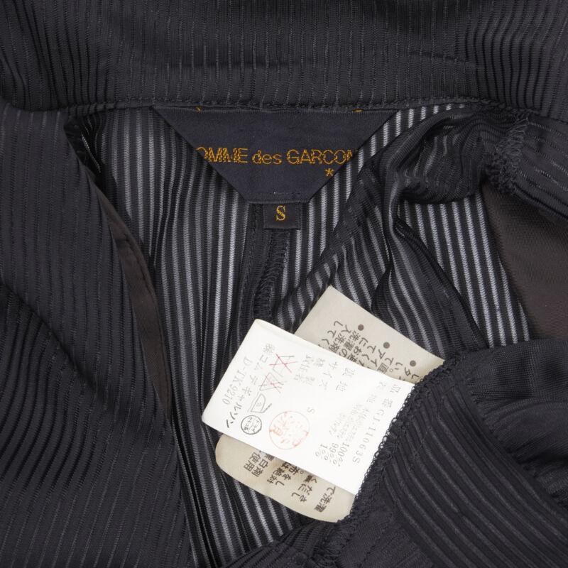 Runway COMME DES GARCONS anni '80, giacca blazer a righe nere con volant, S in vendita 4