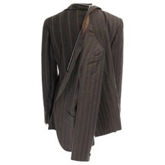 runway COMME DES GARCONS AW00 dual layer convertible zip trim blazer jacket M