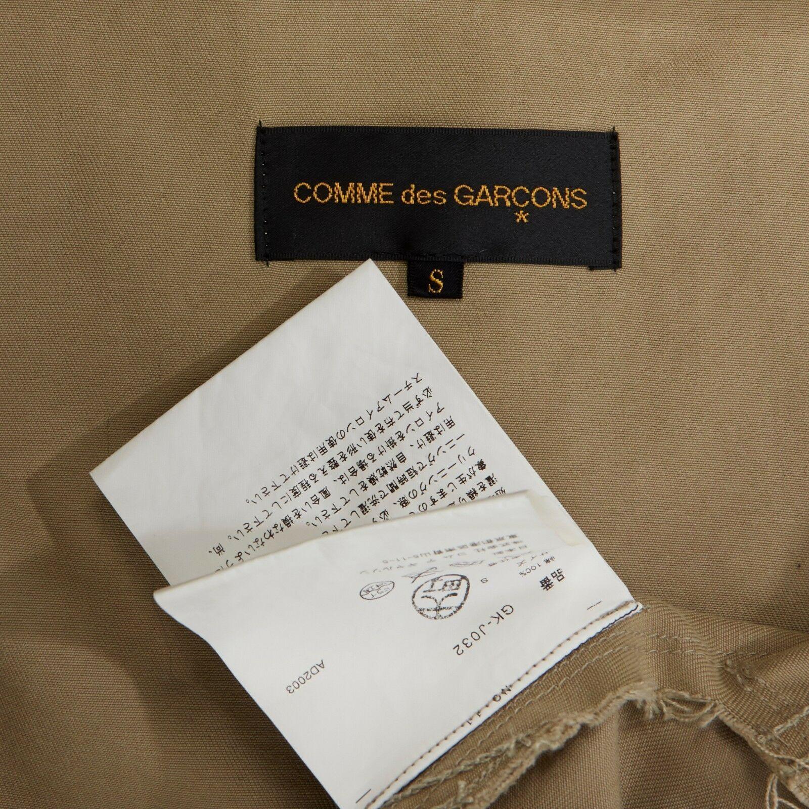 runway COMME DES GARCONS AW03 square zip up bundled deconstructed trench coat S 6