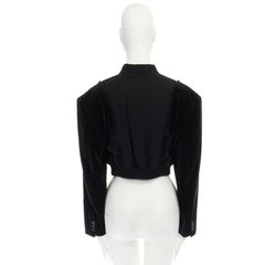 runway COMME DES GARCONS black padded shoulder reconstructed bomber jacket S