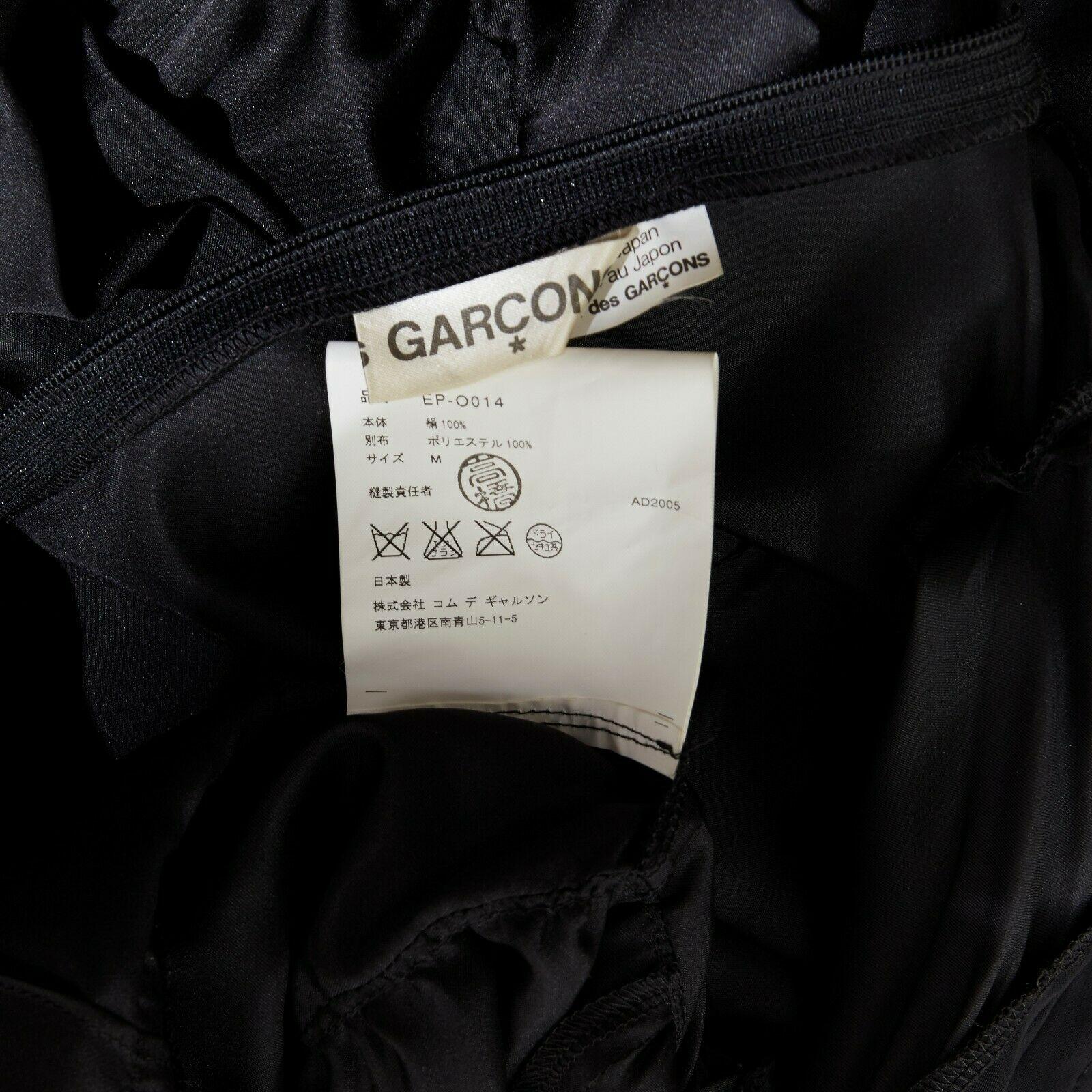 runway COMME DES GARCONS Broken Bride AW05 black victorian ruffle silk dress S 7