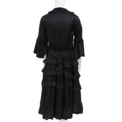 runway COMME DES GARCONS Broken Bride AW05 black victorian ruffle silk dress S