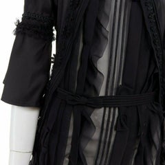runway COMME DES GARCONS Broken Bride AW05 black victorian ruffle silk dress S