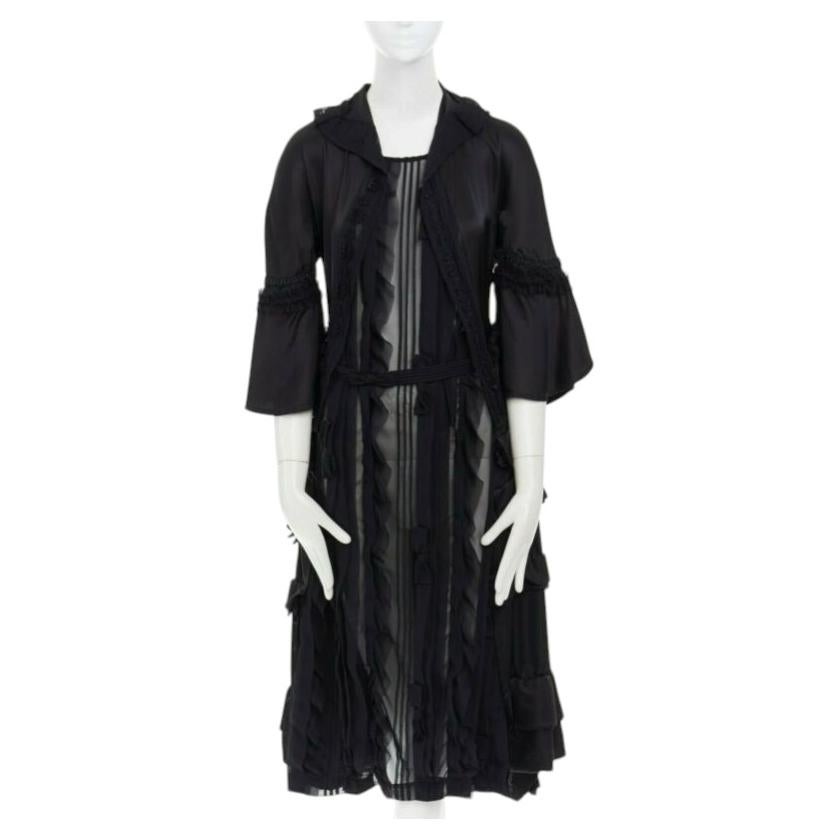 runway COMME DES GARCONS Broken Bride AW05 black victorian ruffle silk dress S