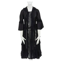runway COMME DES GARCONS Broken Bride AW05 black victorian ruffle silk dress S