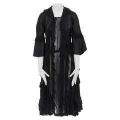 Vintage runway COMME DES GARCONS Broken Bride AW05 black victorian ruffle silk dress S