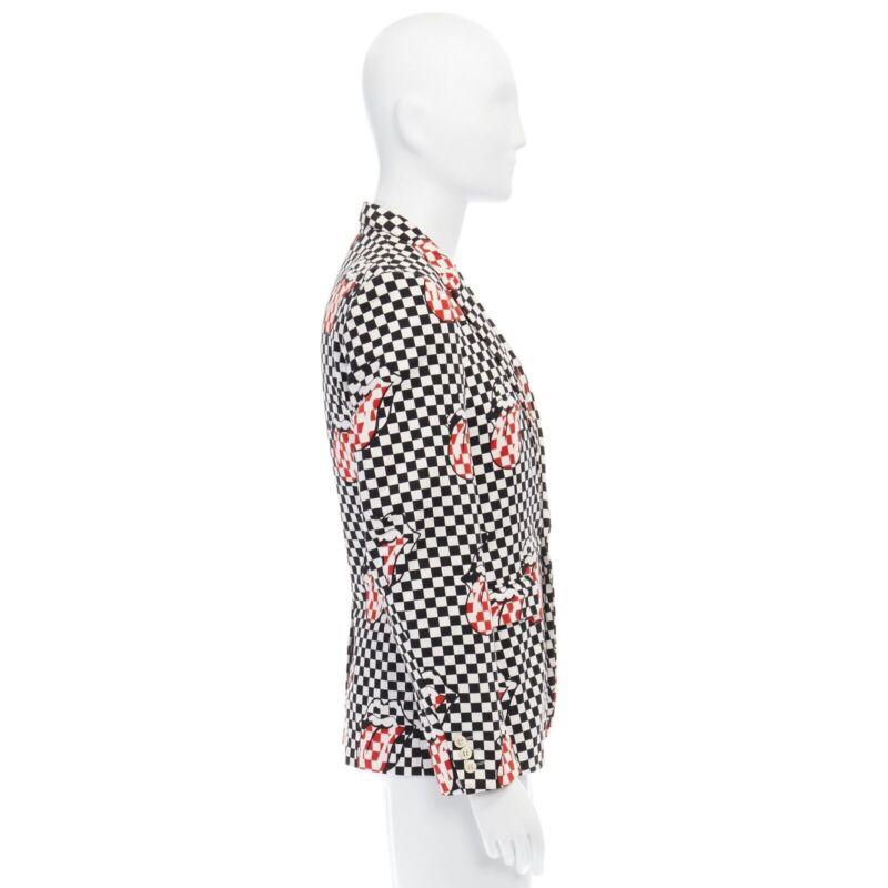 Gray runway COMME DES GARCONS HOMME PLUS SS2006 Rolling Stones lips blazer jacket S