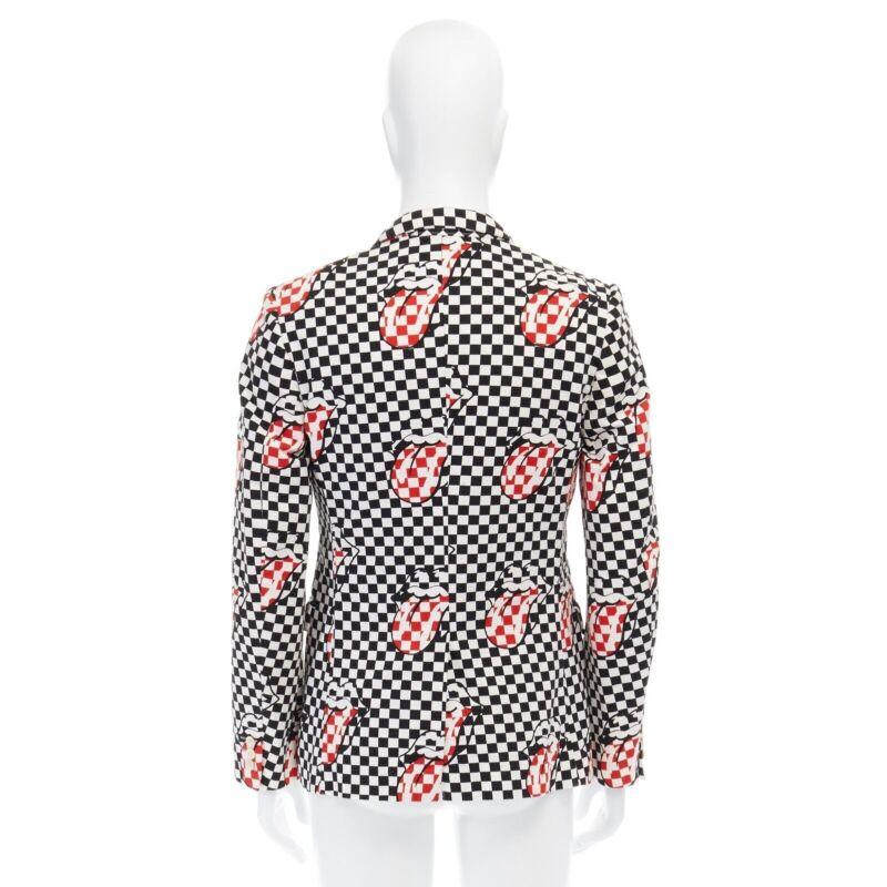 runway COMME DES GARCONS HOMME PLUS SS2006 Rolling Stones lips blazer jacket S In Good Condition In Hong Kong, NT