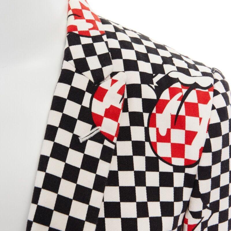 runway COMME DES GARCONS HOMME PLUS SS2006 Rolling Stones lips blazer jacket S 1