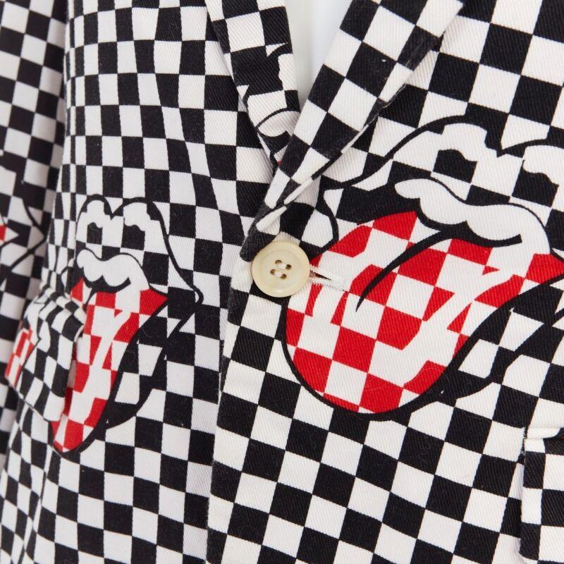 runway COMME DES GARCONS HOMME PLUS SS2006 Rolling Stones lips blazer jacket S 2