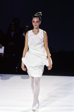 runway COMME DES GARCONS SS1997 Lumps Bumps black circle cut asymmetric dress S