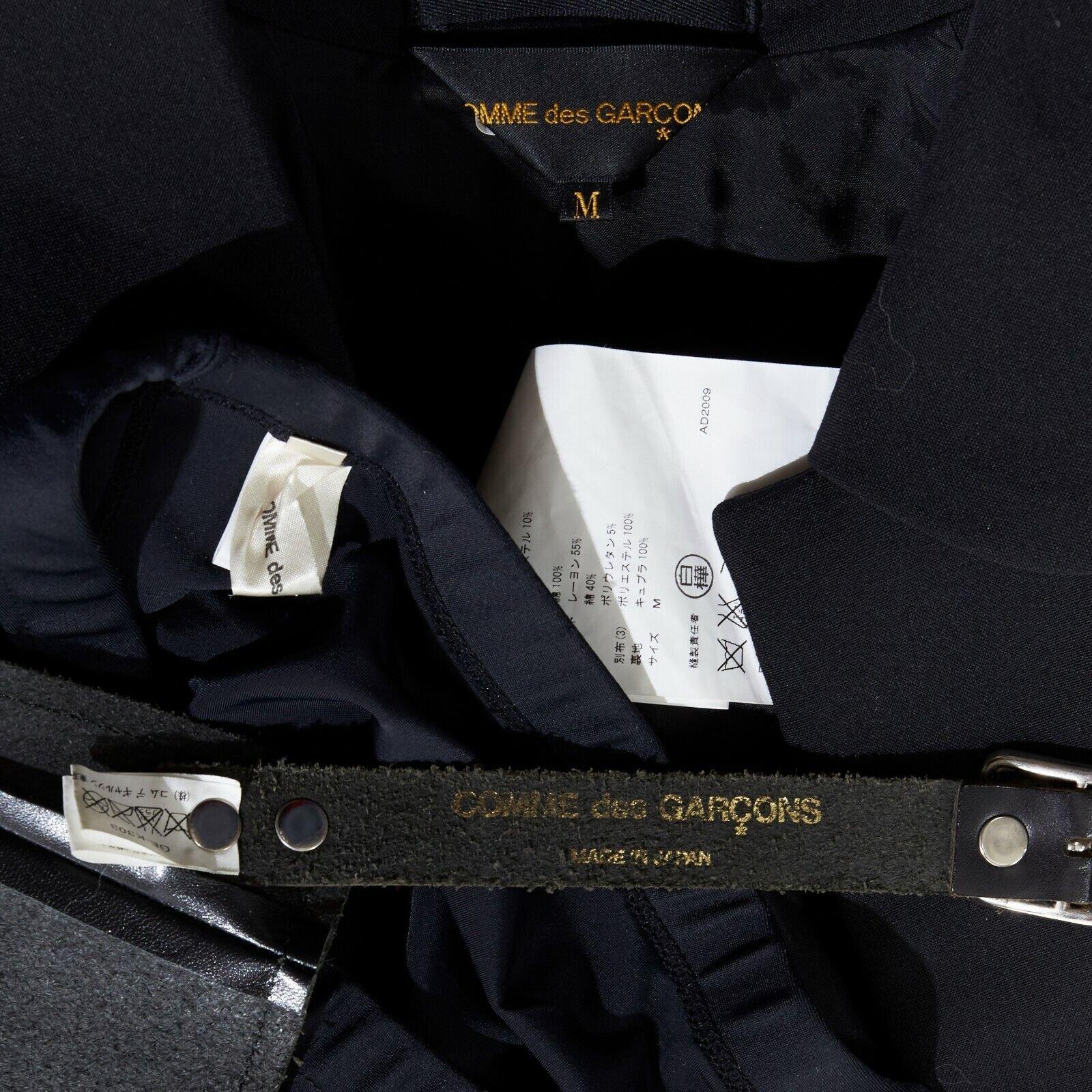 runway COMME DES GARCONS SS2010 sequins brocade blazer biker shorts belt set For Sale 6