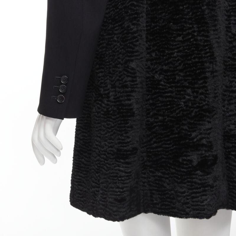 Runway COMME DES GARCONS Vintage 1993 faux fur deconstructed oversized coat XL For Sale 5