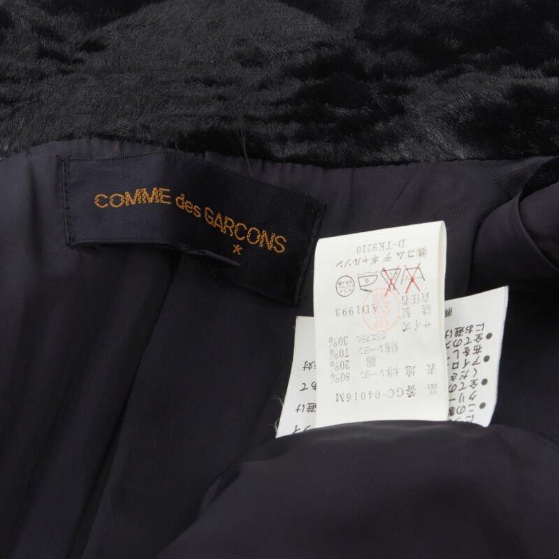 Runway COMME DES GARCONS Vintage 1993 faux fur deconstructed oversized coat XL For Sale 6