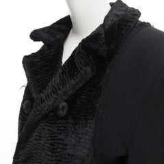 Runway COMME DES GARCONS Vintage 1993 faux fur deconstructed oversized coat XL