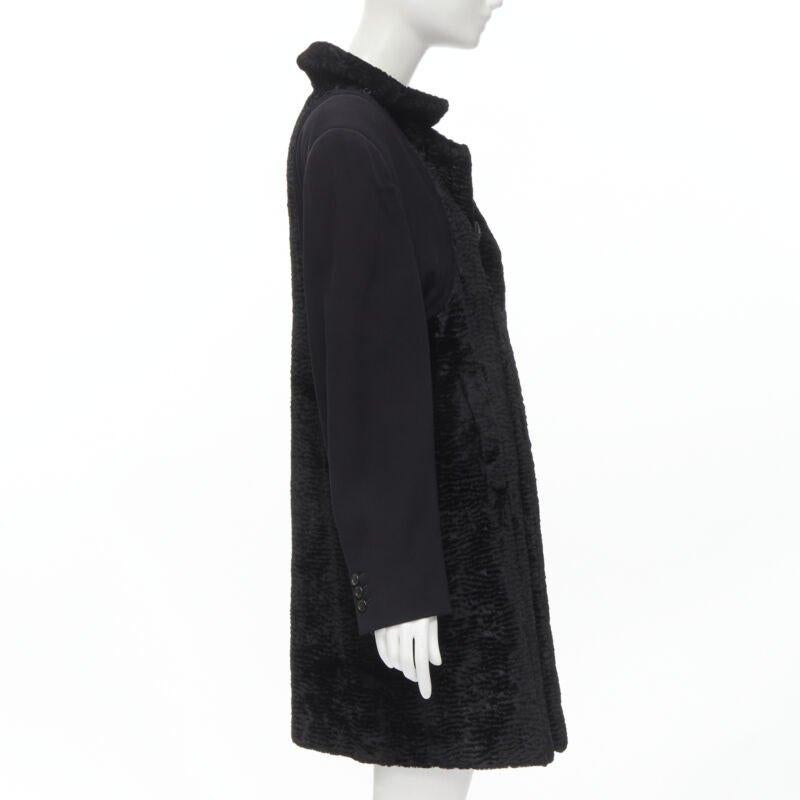 Women's Runway COMME DES GARCONS Vintage 1993 faux fur deconstructed oversized coat XL For Sale