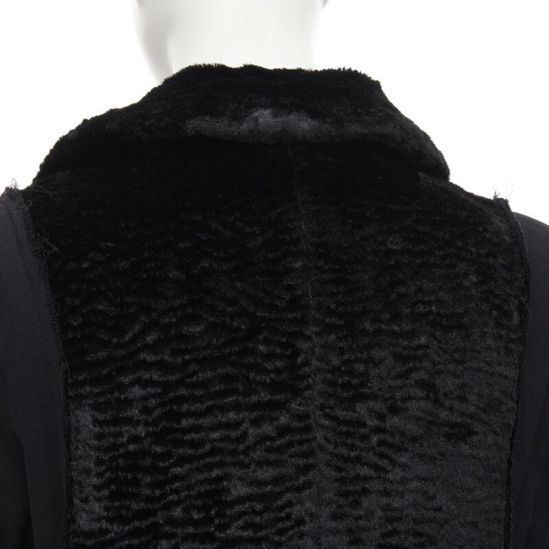 Runway COMME DES GARCONS Vintage 1993 faux fur deconstructed oversized coat XL For Sale 4