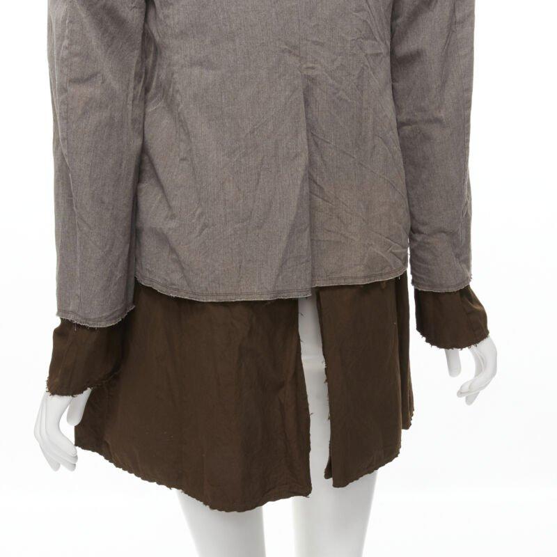 Giacca da passerella COMME DES GARCONS Vintage 2002 grigio marrone a trecce intrecciate S in vendita 6