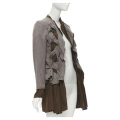Runway COMME DES GARCONS Vintage 2002 grey brown twist braid jacket S