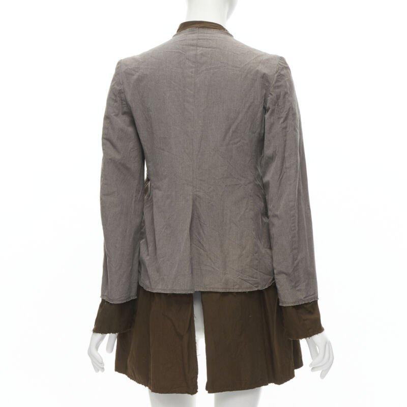 Giacca da passerella COMME DES GARCONS Vintage 2002 grigio marrone a trecce intrecciate S in vendita 1