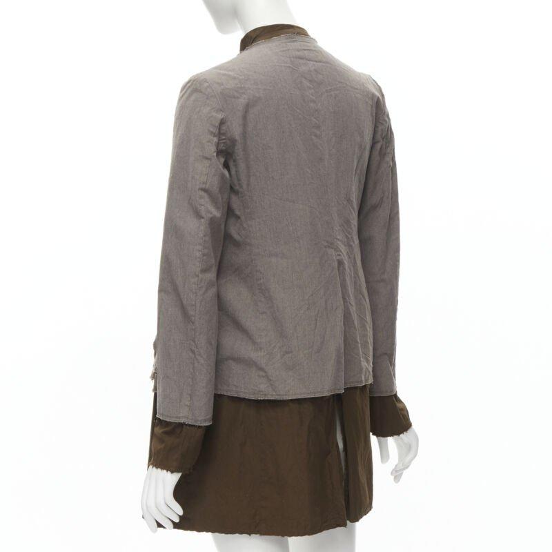 Giacca da passerella COMME DES GARCONS Vintage 2002 grigio marrone a trecce intrecciate S in vendita 2