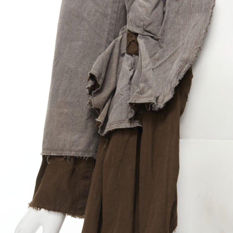 Giacca da passerella COMME DES GARCONS Vintage 2002 grigio marrone a trecce intrecciate S in vendita 3